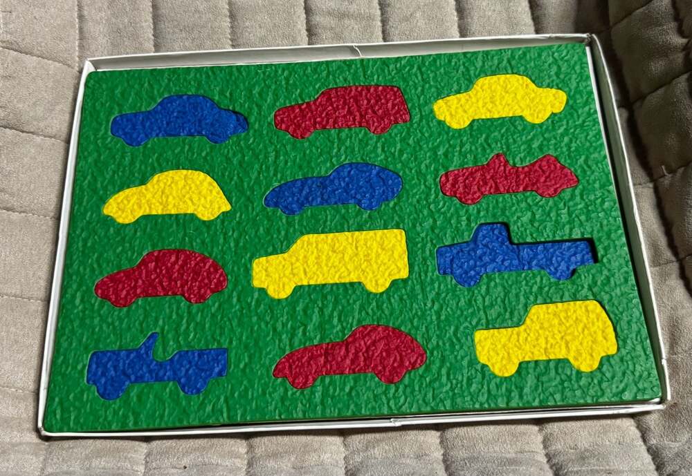 Vintage Lauri Cars 'n Trucks 2124 Crepe Foam Rubber Puzzle
